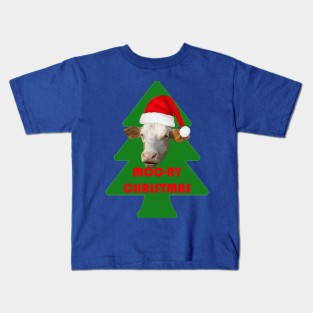 Moo-ry christmas Kids T-Shirt